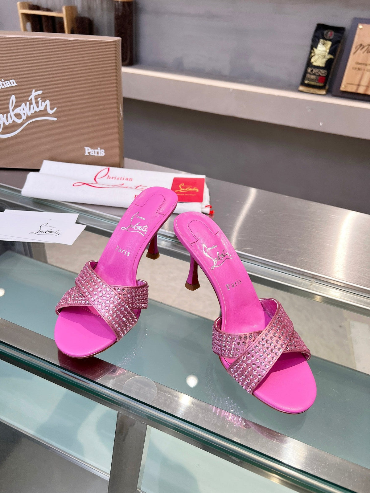 Christian Louboutin Mariza Is Back Strass 75mm Sandal 833140