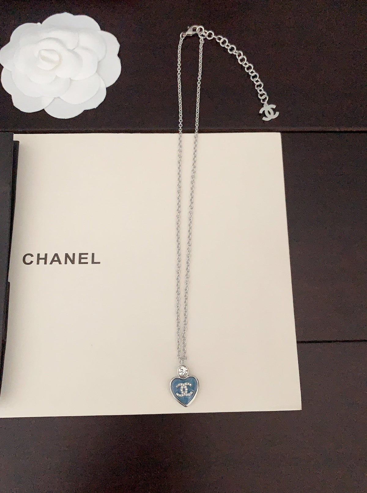 CC Vintage Heart Blue Sliver Necklaces
