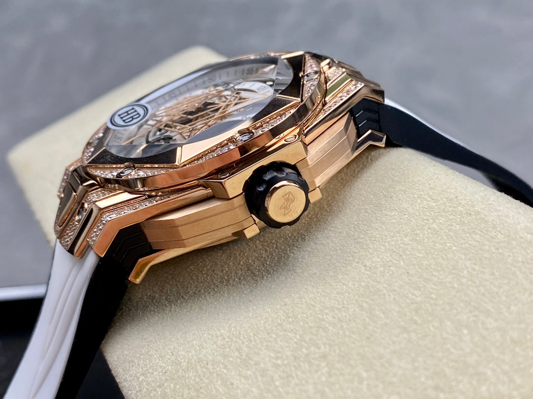 Hublot Big Bang Sang Bleu II Rose Gold White Pavé 45mm Watch