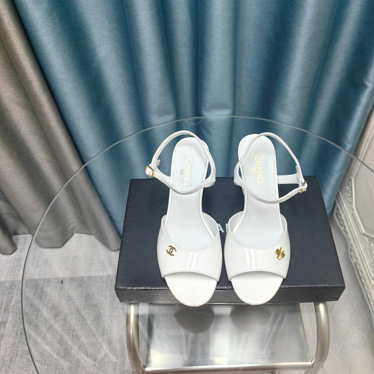 cc slingbacks sandal 85 white patent calfskin