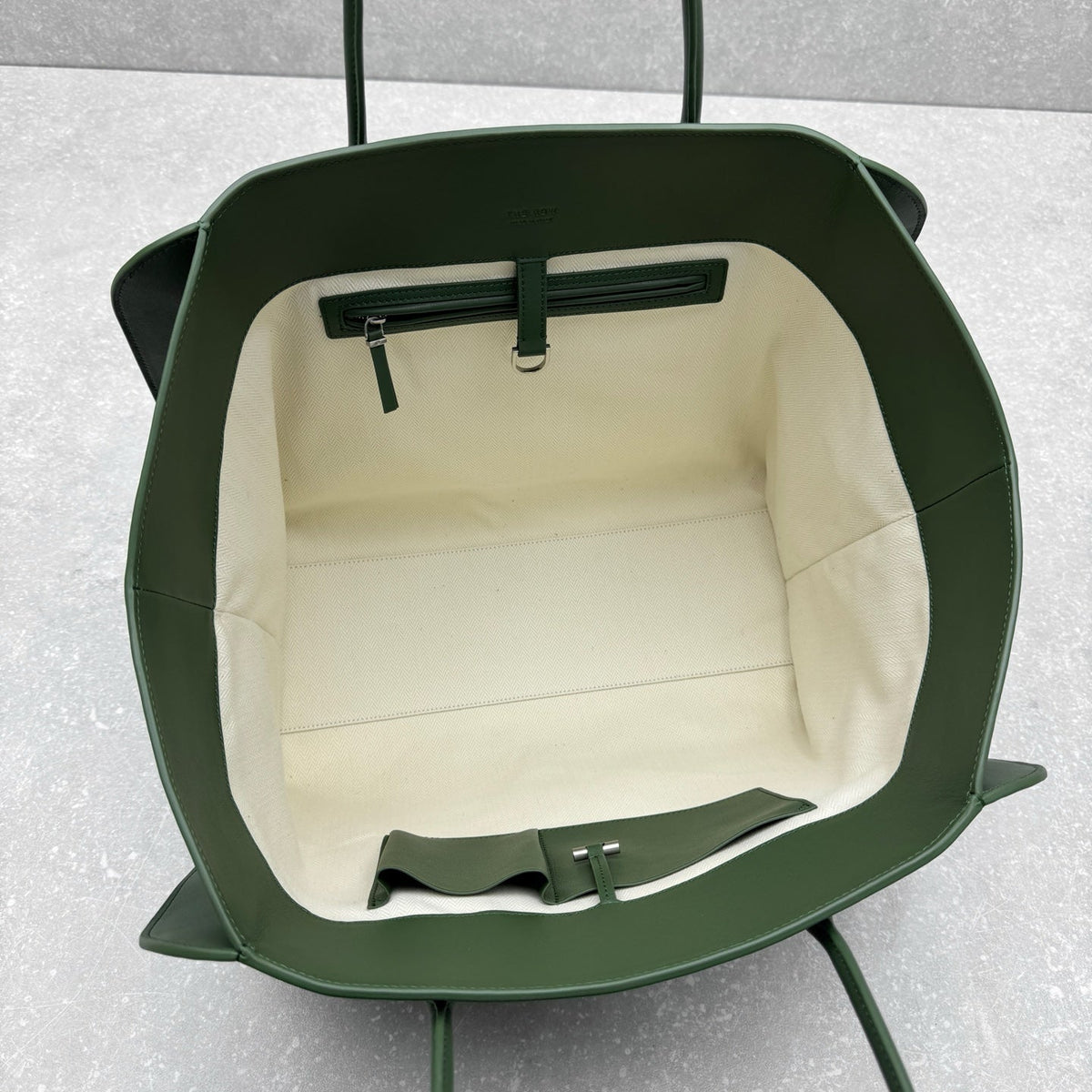 The Row 2025 Marlo 17 Bag 43cm Green Leather