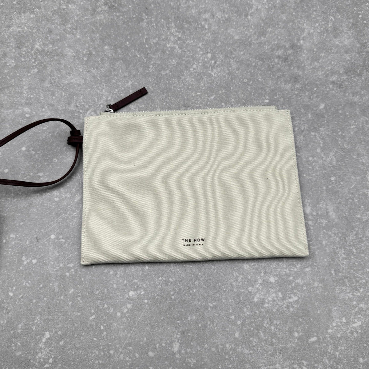 The Row 2025 Large N/S Park Tote Bag 43cm White Leather Canvas