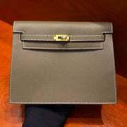 High-end Hermes 2026 Kelly Danse 22cm Elephant Grey Evercolor Leather