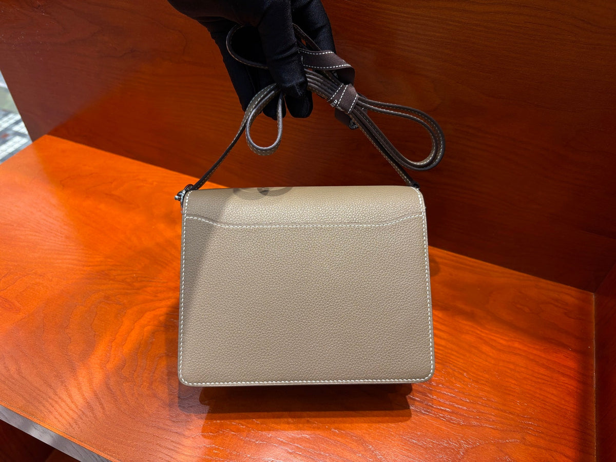 High-end Hermes 2026 Mini Roulis 18cm Evercolor Leather