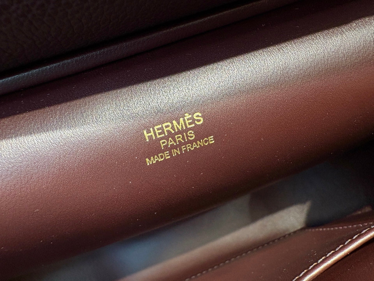 High-end Hermes 2026 Mini Jypsiere Bag 22cm Chocolate Brown Swift Leather