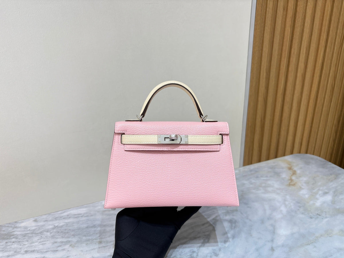 High-end Hermes 2026 Mini Kelly II 19cm Bag Goatskin Leather