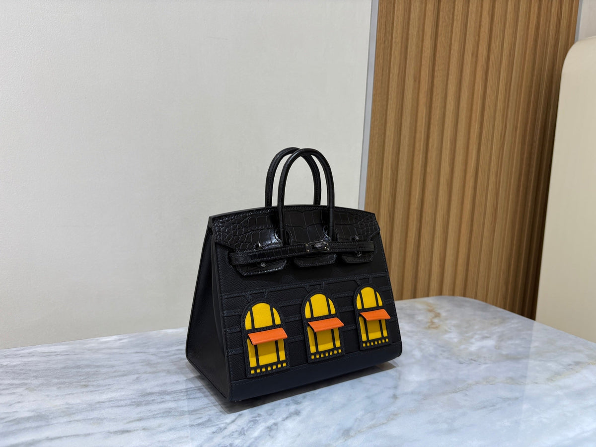 High-end Hermes 2026 Birkin Faubourg 20cm Midnight Black Matte Alligator