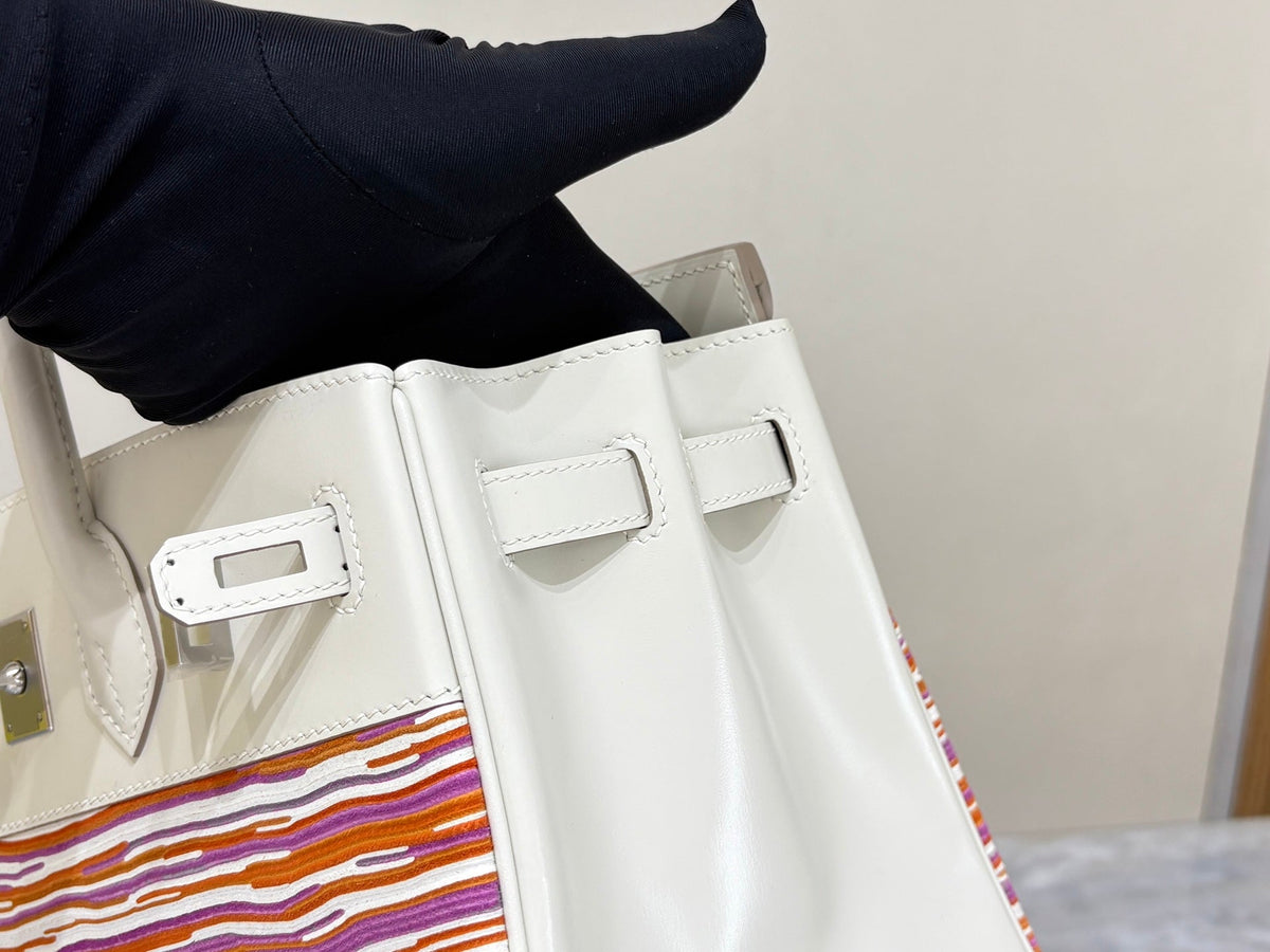 High-end Hermes 2026 Birkin 35 Vibrato Bag Cream White Box Calf