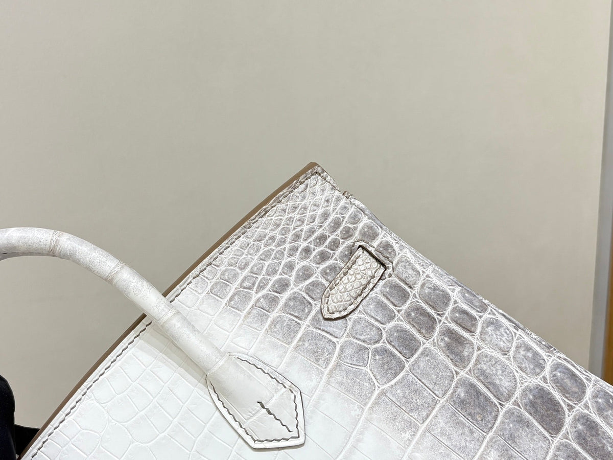 High-end Hermes 2026 Birkin Himalaya 25cm Niloticus Crocodile Leather