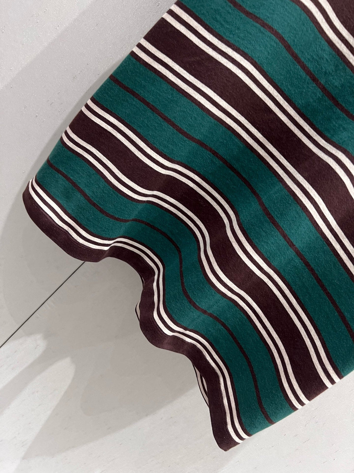 Prada 25 Striped Short-sleeved T-shirt Green Brown cotton210189
