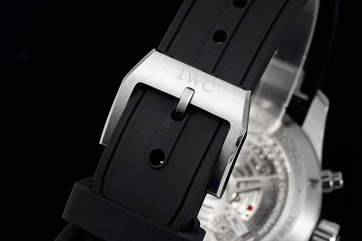 IWC Pilot 41mm Black Dial Steel Case Rubber Strap