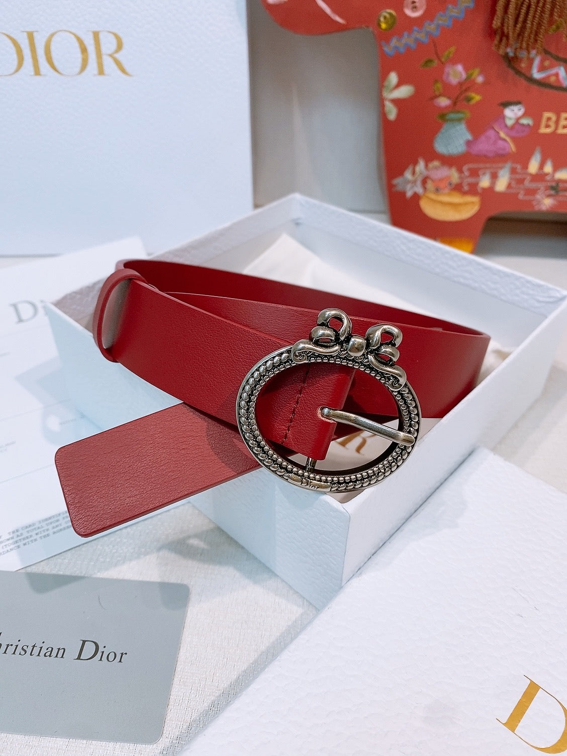 Dior Médaillon Belt 30mm With Bow Calfskin 207707