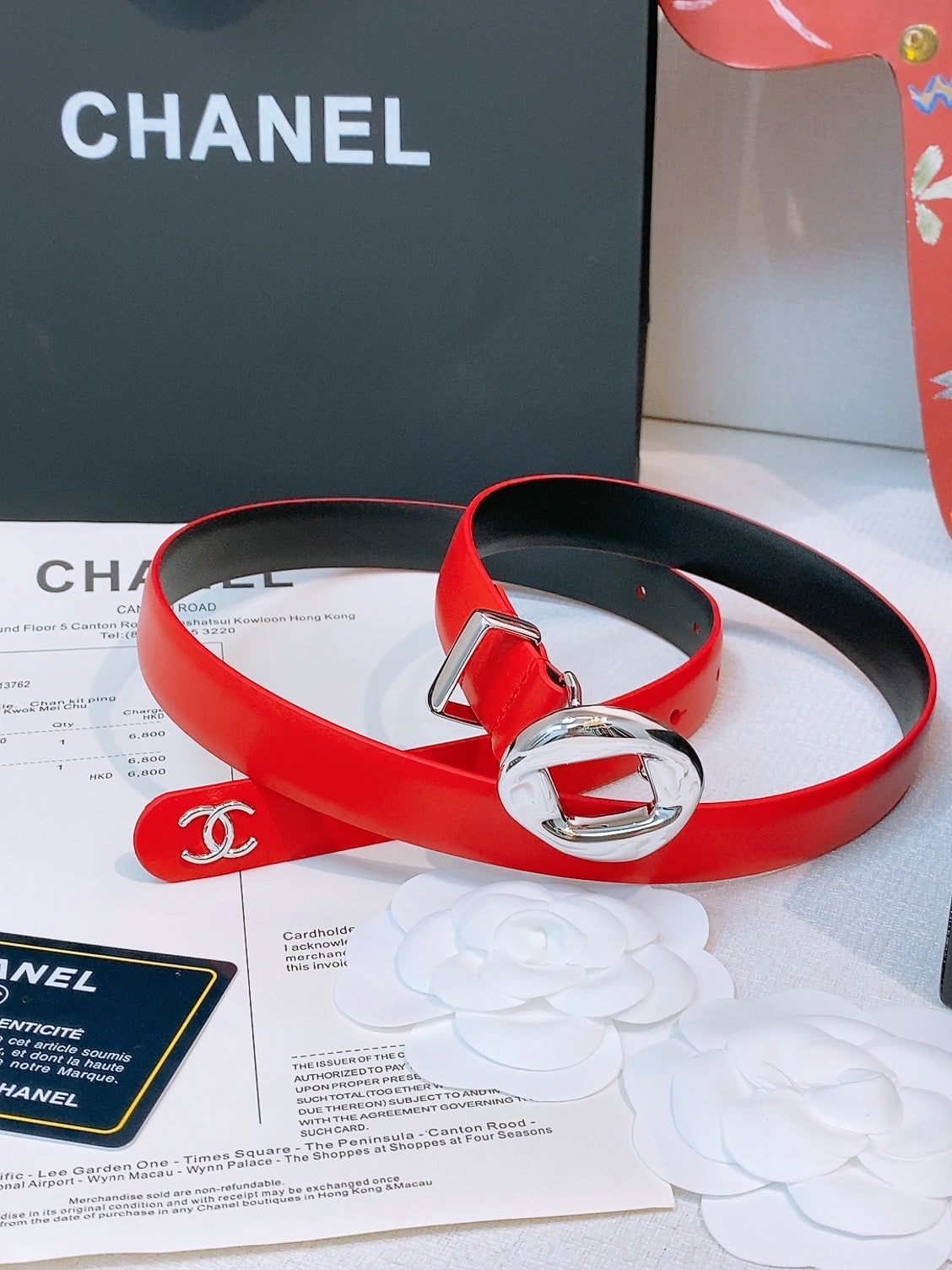 Chanel 2026 Round Buckle Belt 20mm Calfskin 214799