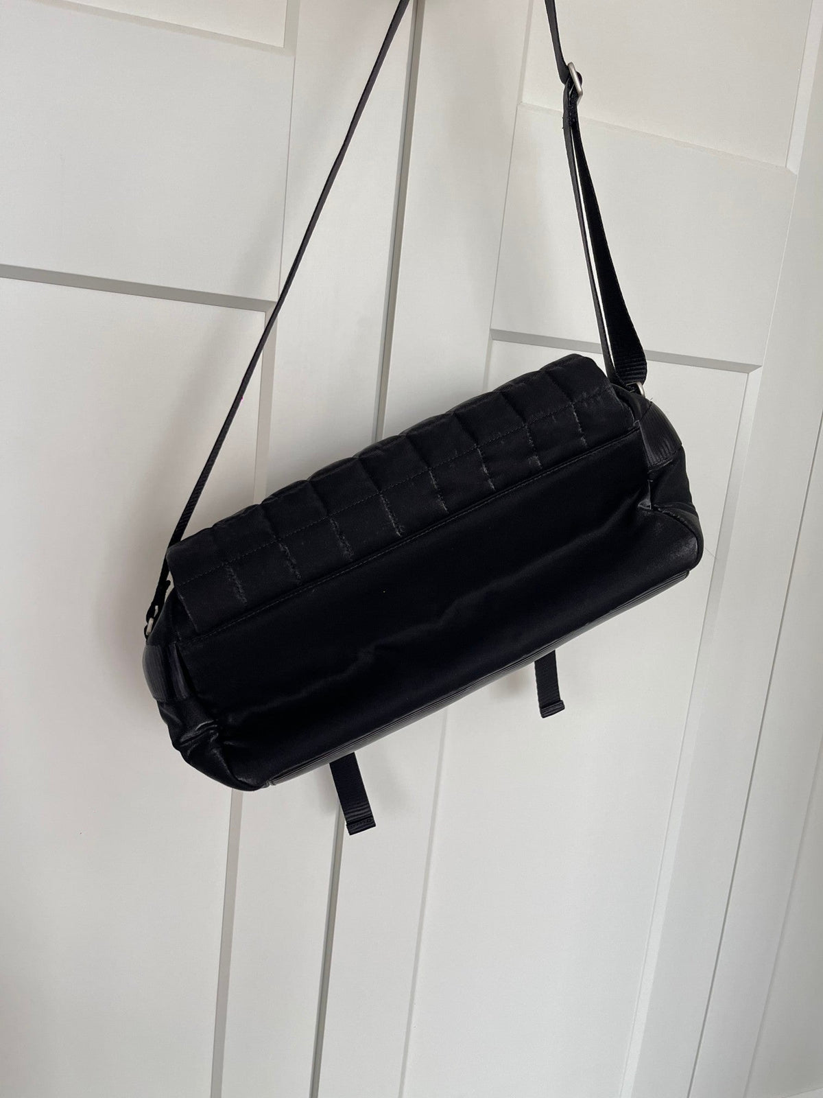 Chanel 2026 Vintage Sport Dynamite Bag 37cm Black Nylon Fabric