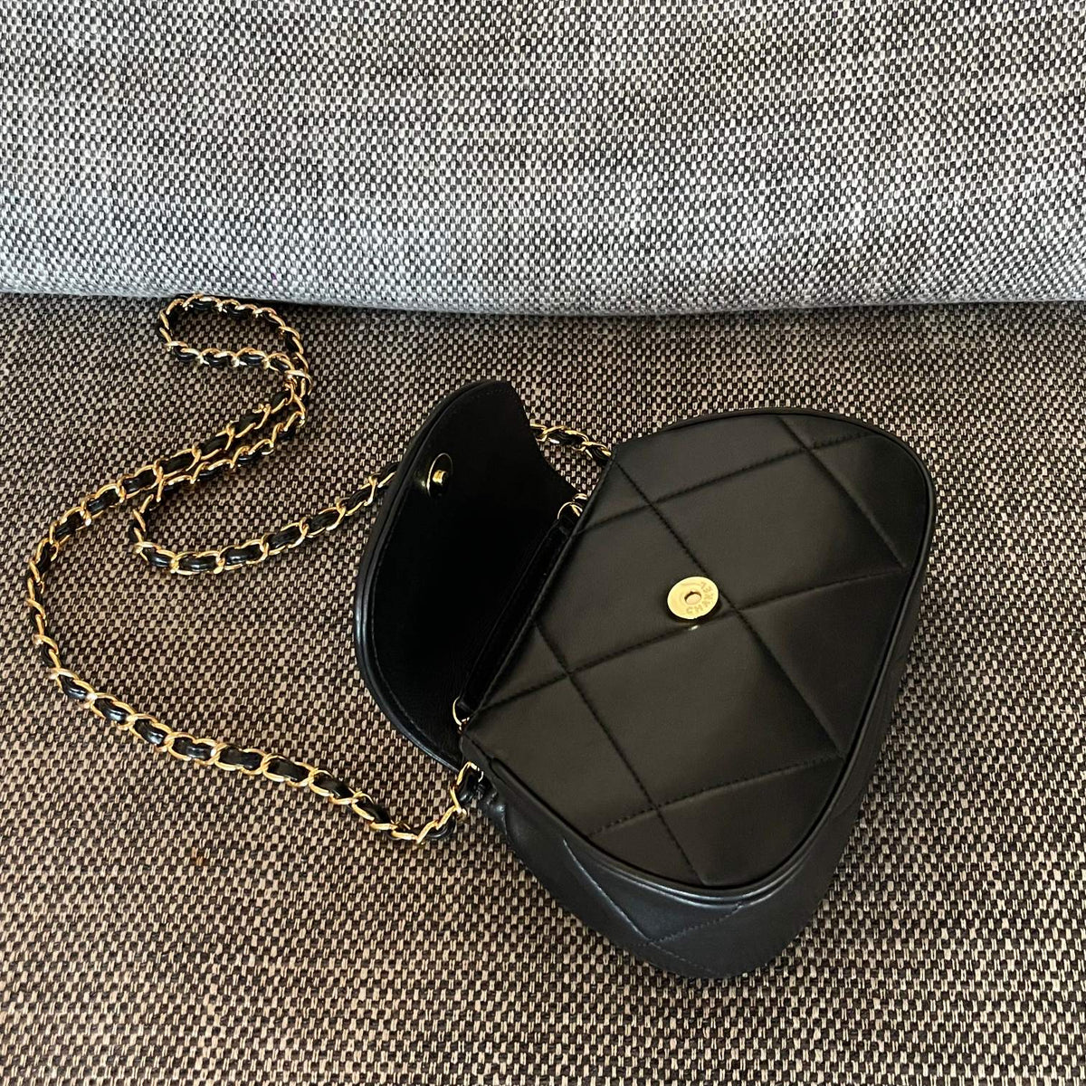 Chanel 2026 Matelasse Coco Mark Bag 22cm Black Lambskin