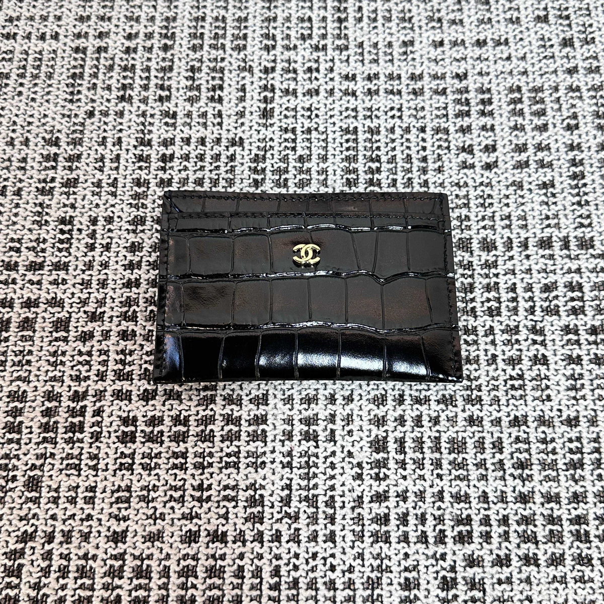 Chanel 2026 Wallet Multicolors Crocodile Embossed Leather
