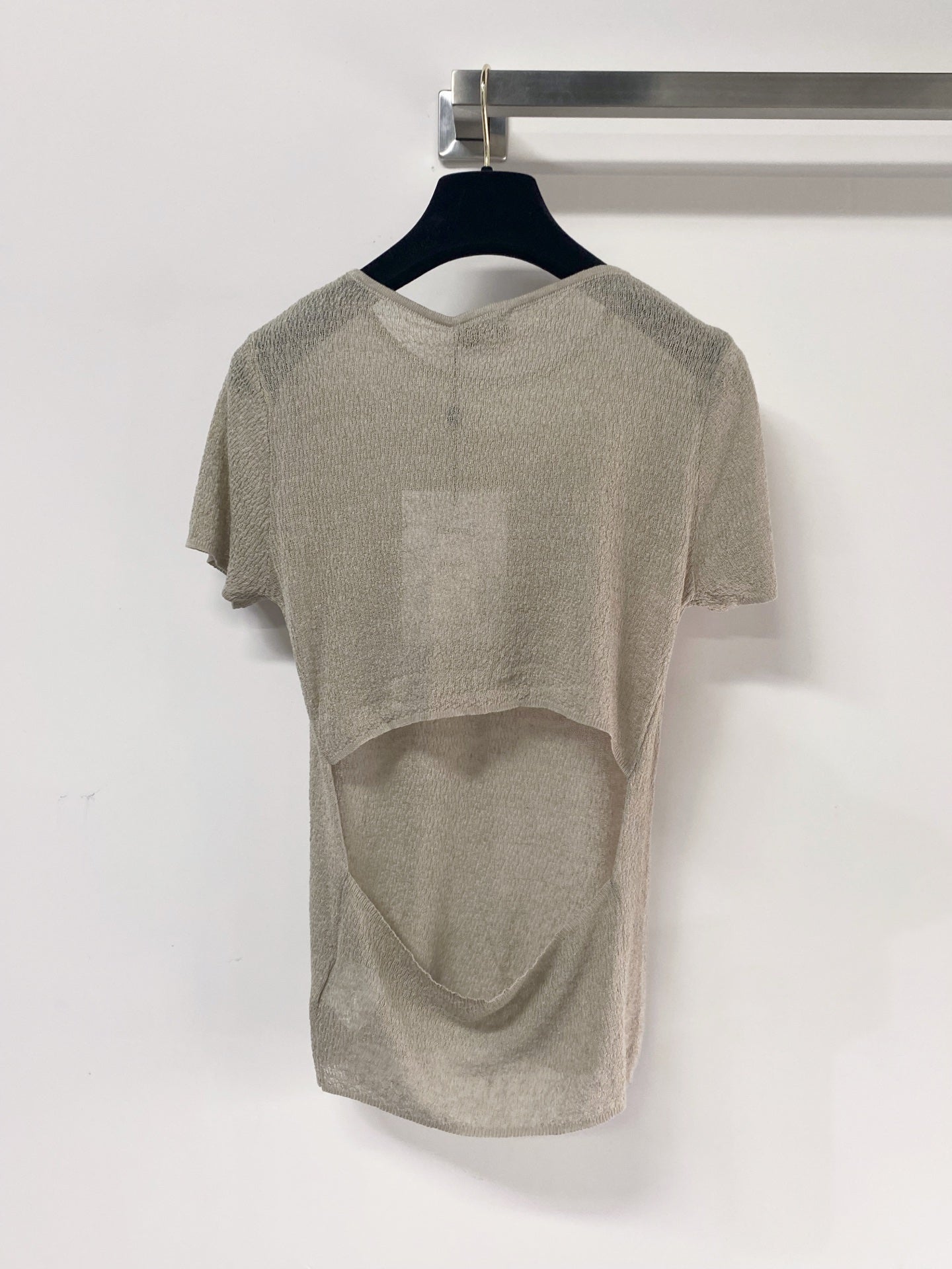 Chanel 2026 Open Knit T-Shirt Laine Wool Metallic Detailing 471873