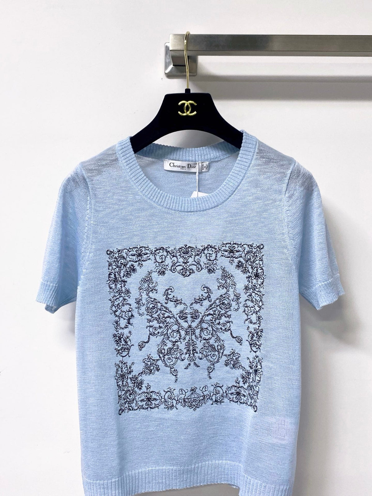 Dior 2026 Short-Sleeve Shirt Embroidered Arabesque Viscosa 487986