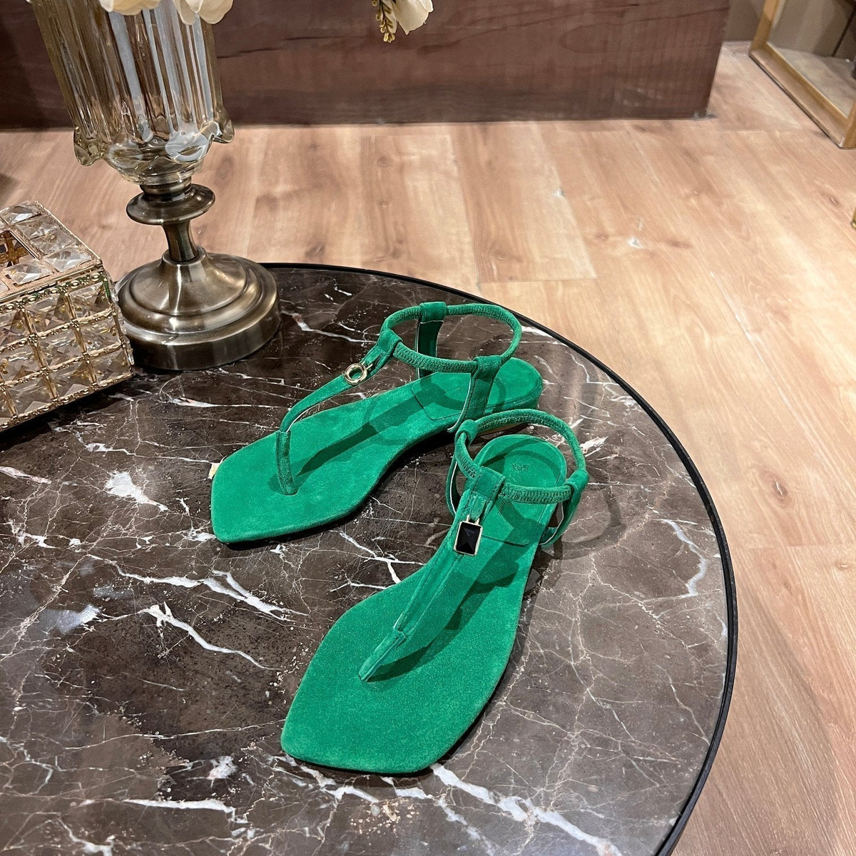 LP MINDIL SANDAL TEAL BLUE SUEDE