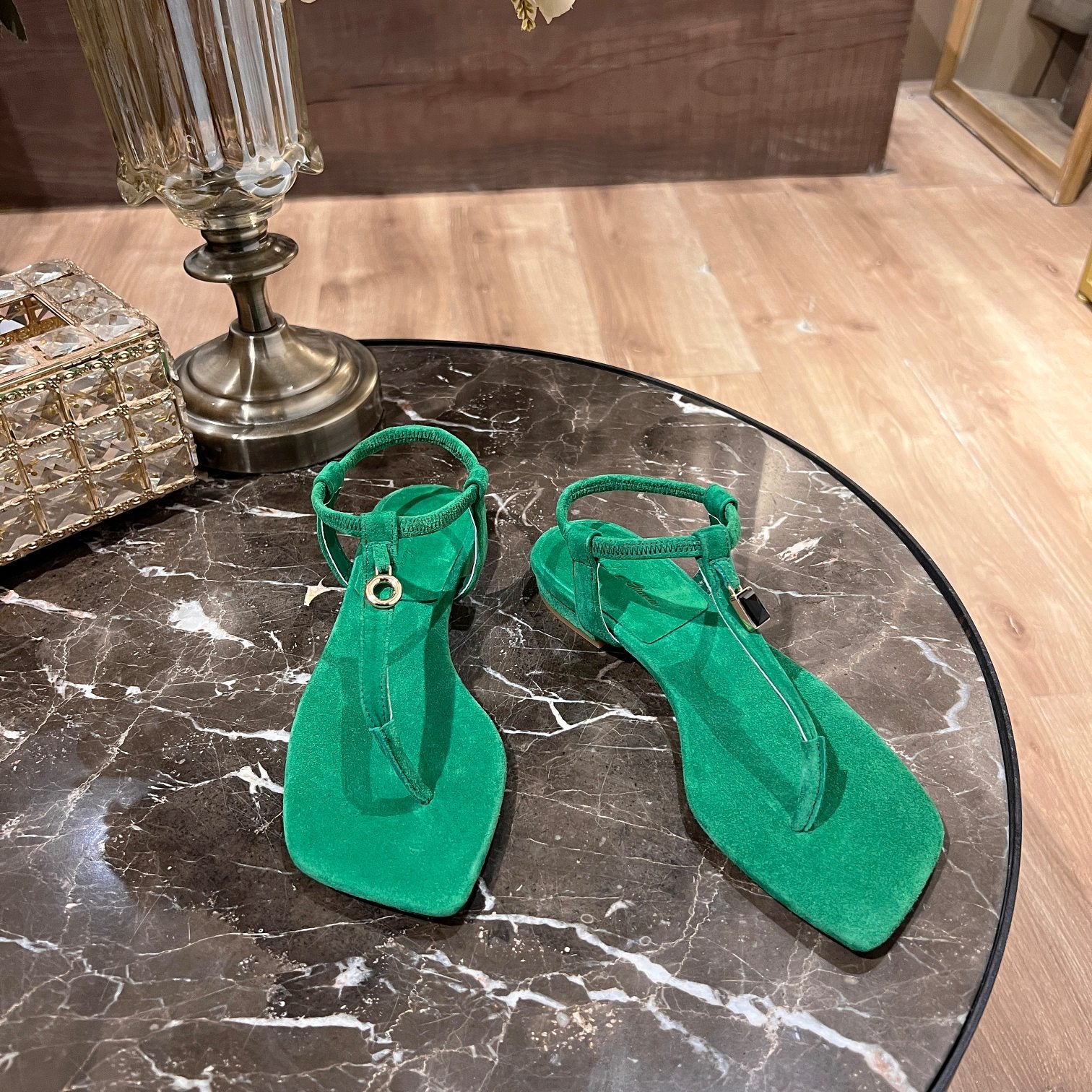 LP MINDIL SANDAL TEAL BLUE SUEDE
