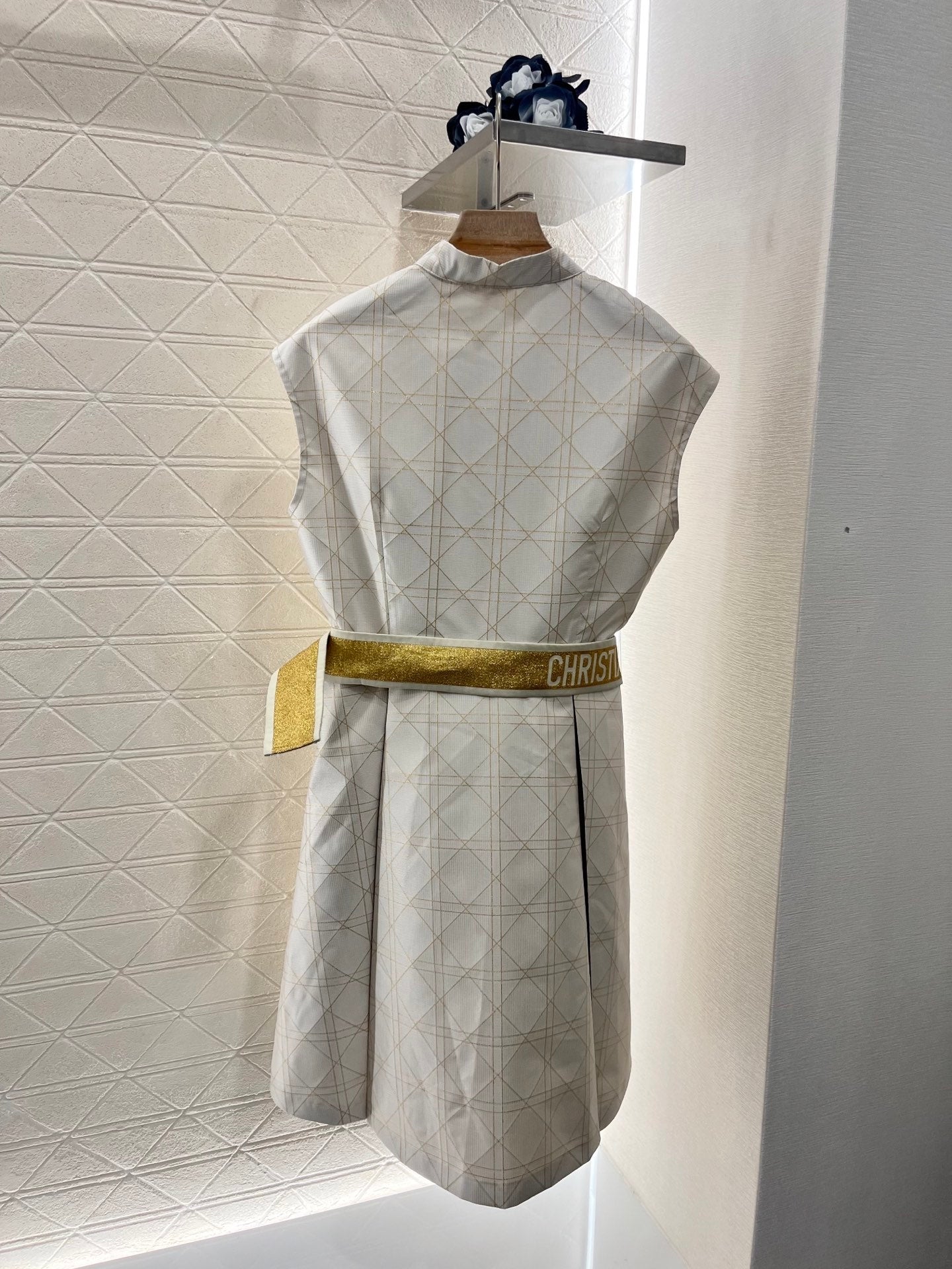 CD 25 Plaid Belt Dress  Polyester