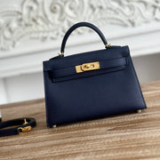 High-end Hermes 2026 Mini Kelly II 19cm Bag Epsom Leather 5