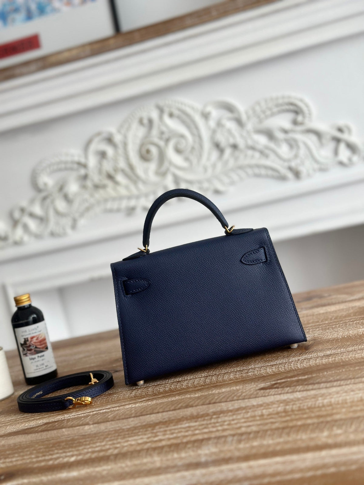High-end Hermes 2026 Mini Kelly II 19cm Bag Epsom Leather 5