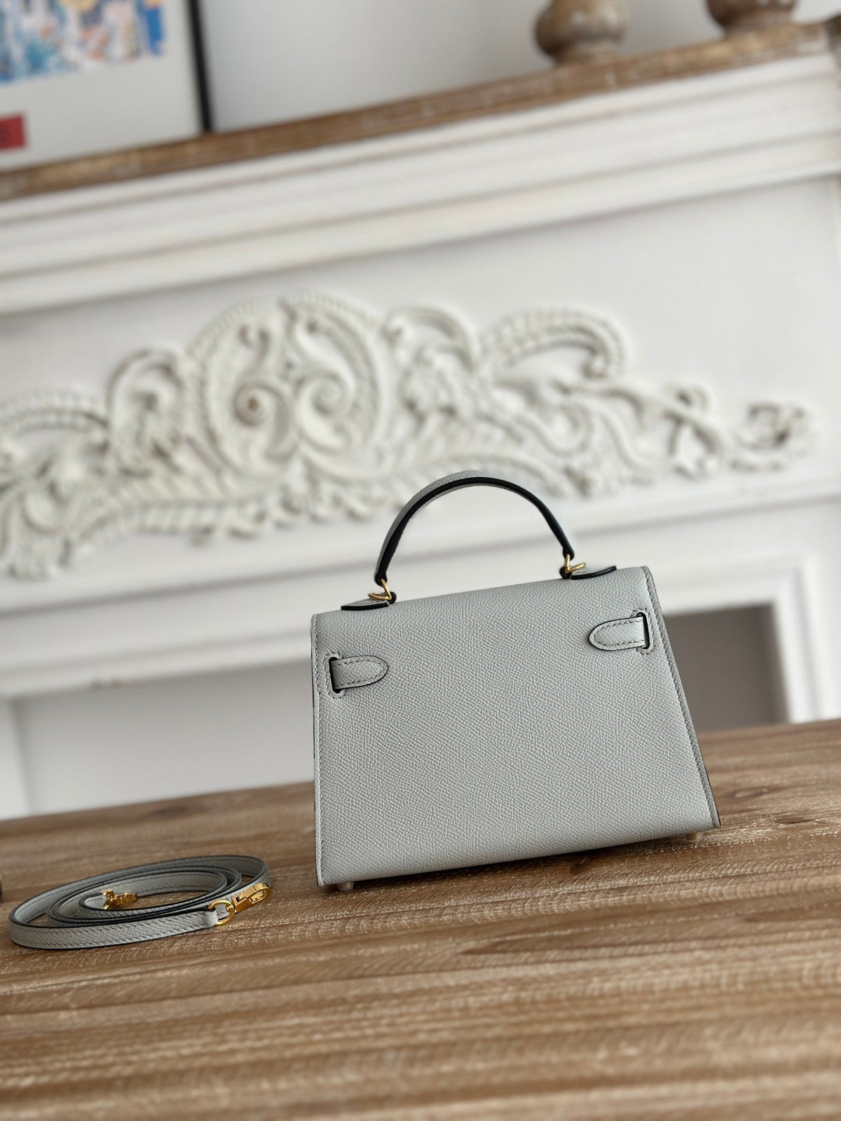 High-end Hermes 2026 Mini Kelly II 19cm Bag Epsom Leather 3
