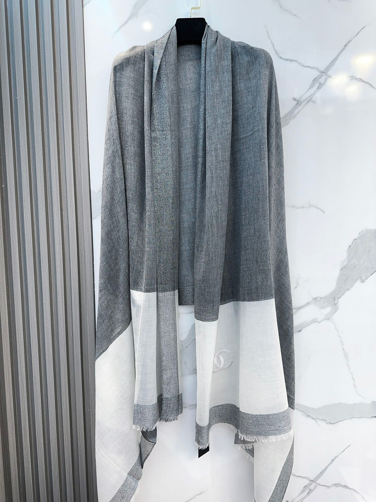 CC Scarf 200 CM In Grey Mix White Cashmere  416880