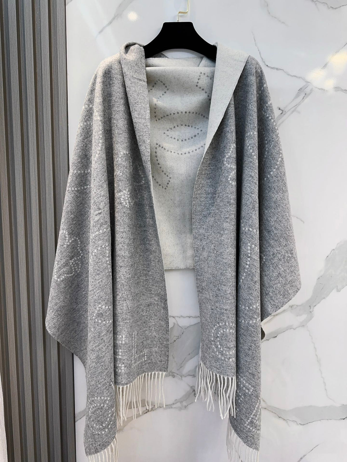 CC Scarf 200 CM In Grey Mix White Cashmere 403830