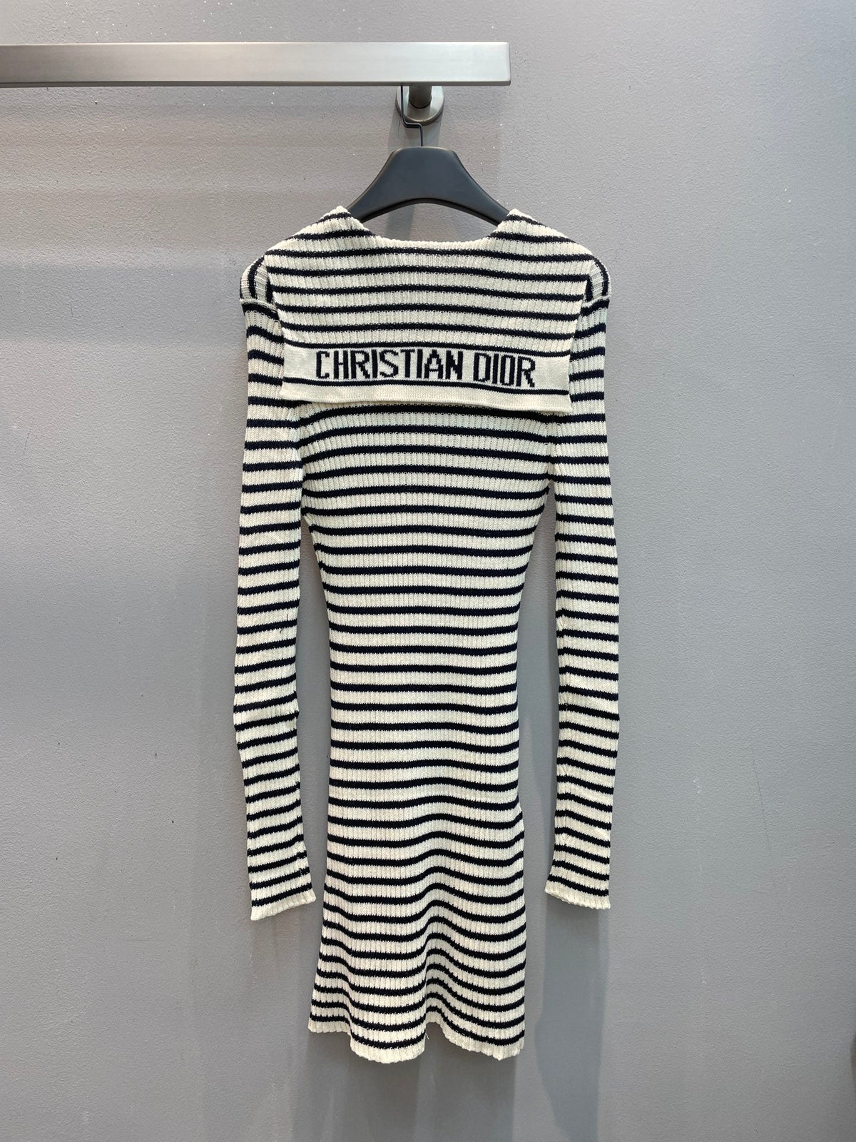 CD 25 Striped Sweater Dress Wool Mix Cotton