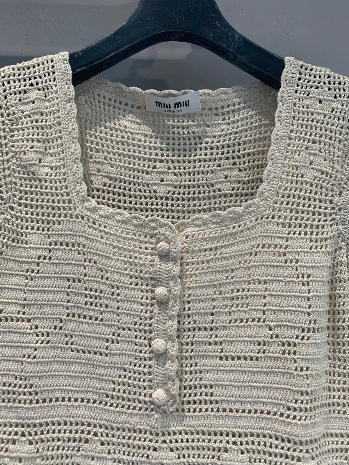 MiuMiu 2026 Dress Cream Wool 646099