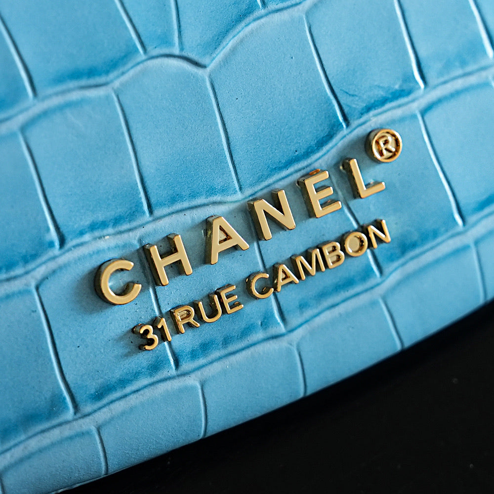 Chanel 2026 Shoulder Bag Crocodile Embossed Leather 167164