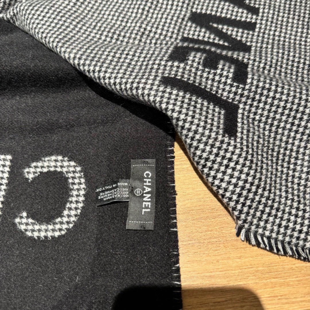 CC Scarf 185 CM In Black Mix Grey Caro Cashmere 422861