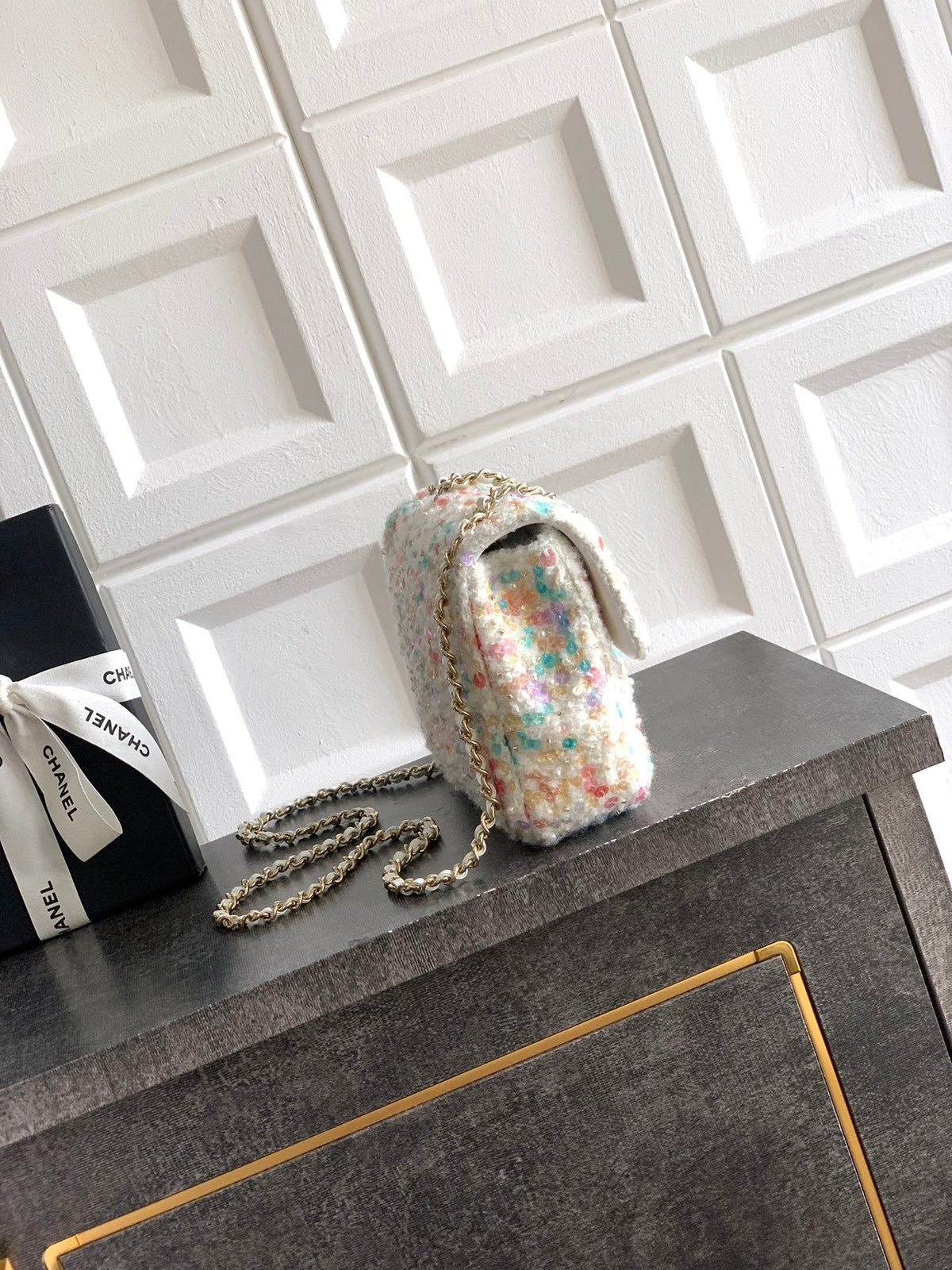 Chanel 2026 Flap Bag 20cm Multicolor Sequin Leather