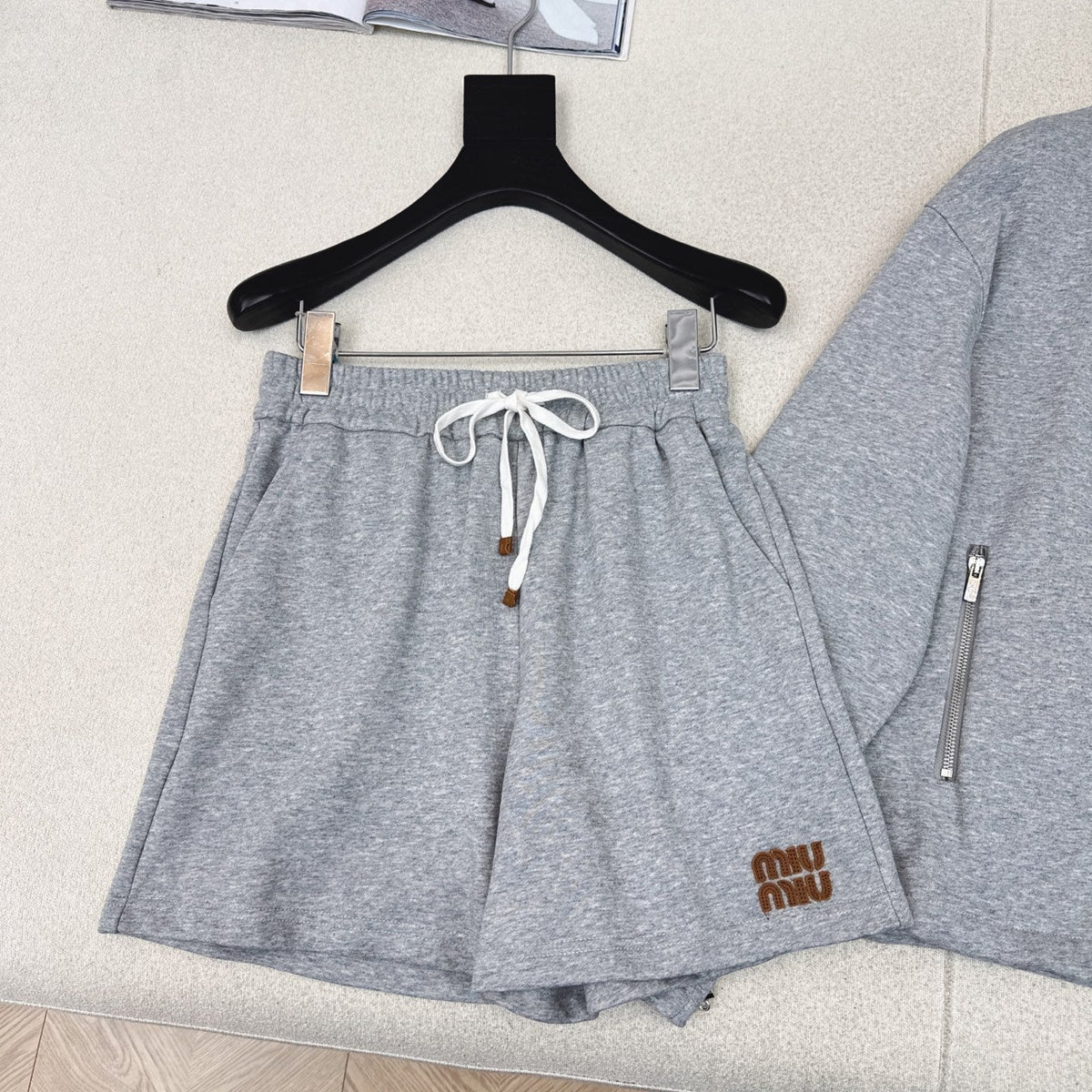 Miumiu 2026 Set Gray Cotton Polyester