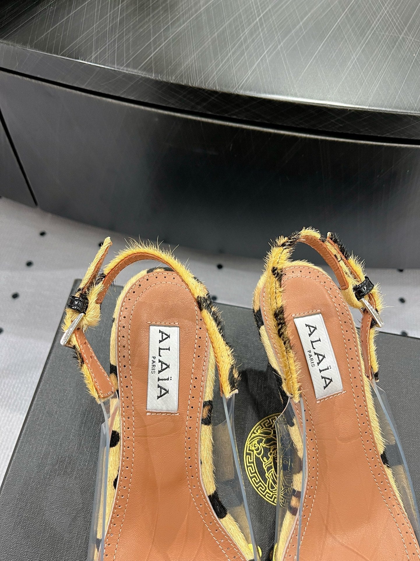 Alaila Le CÅ“ur Slingbacks 60mm In Light Yellow Glossy Lambskin 954831