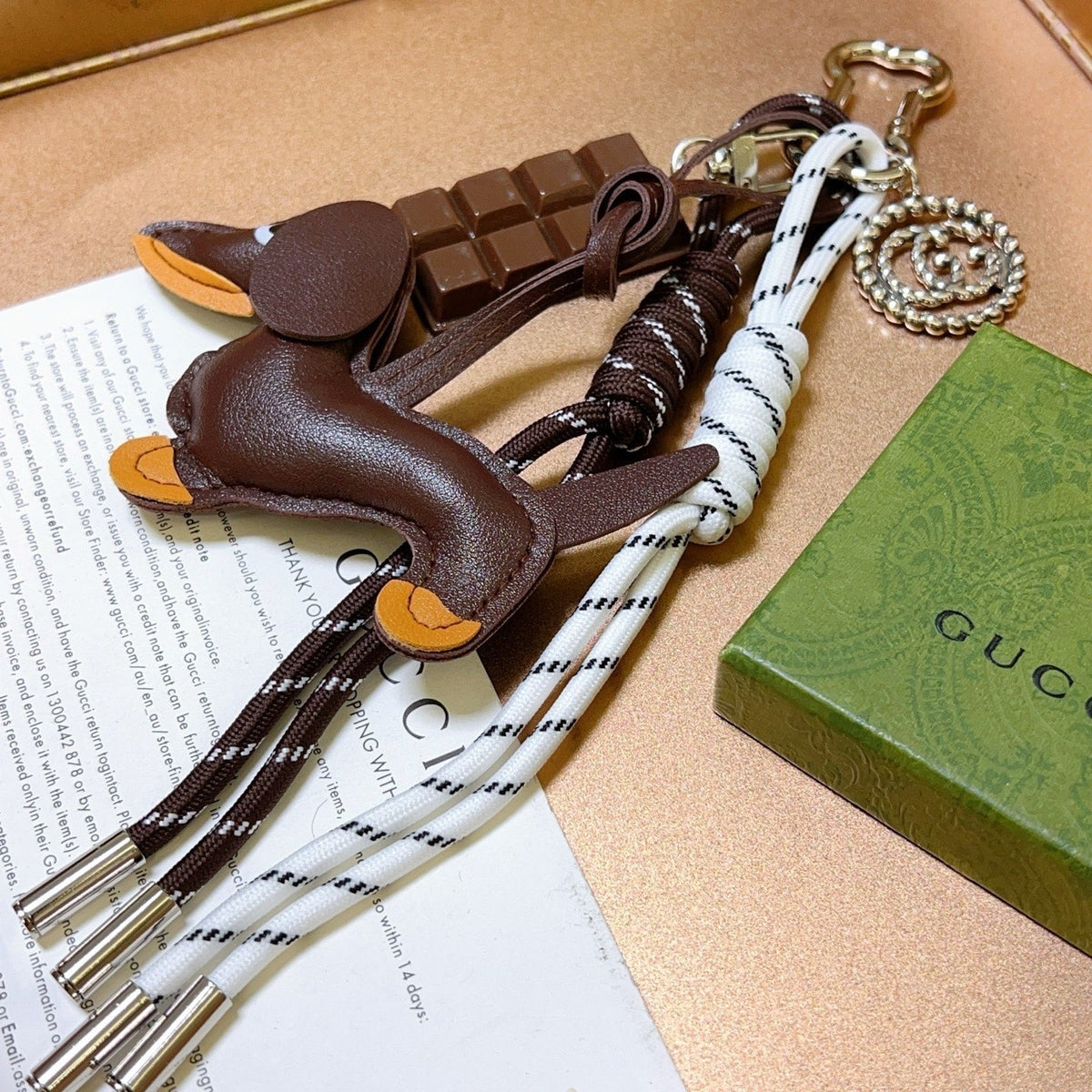 Gucci Brown Dog Charm