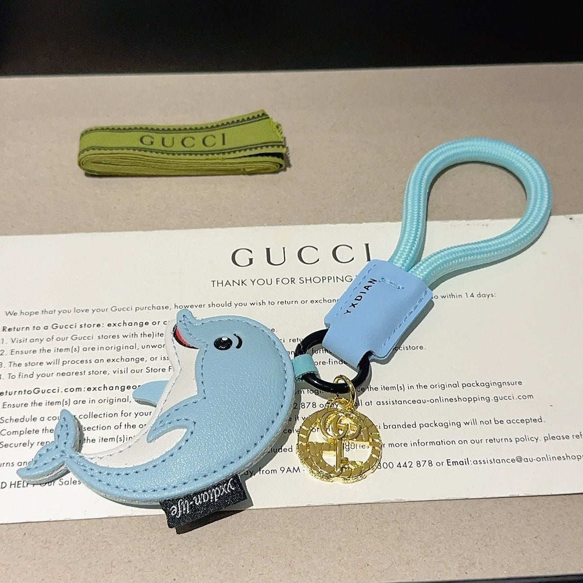 Gucci Blue Dolphin Charm