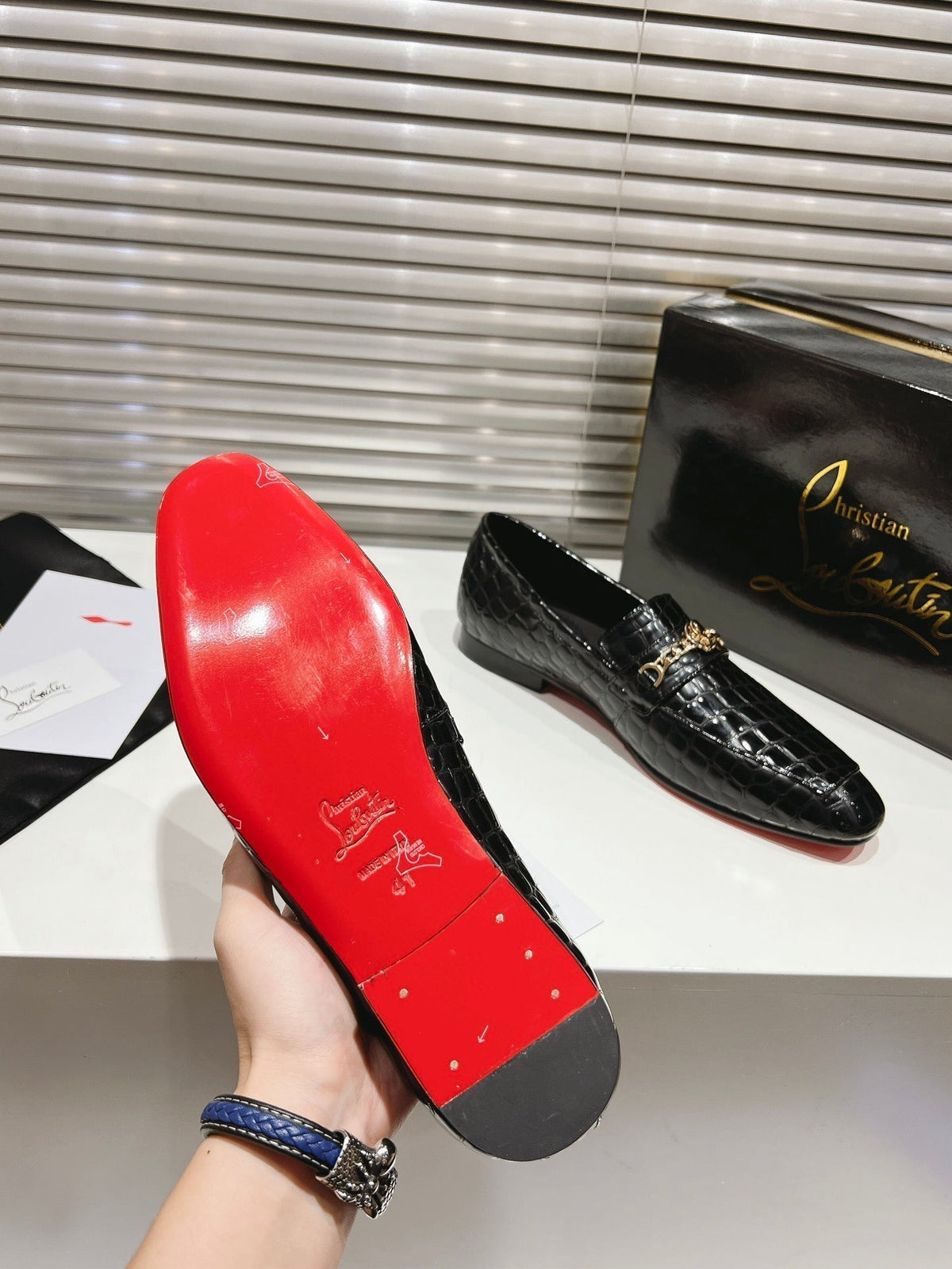 CL 25 MJ Moc Loafers Alligator Embossed Calf Leather 242290