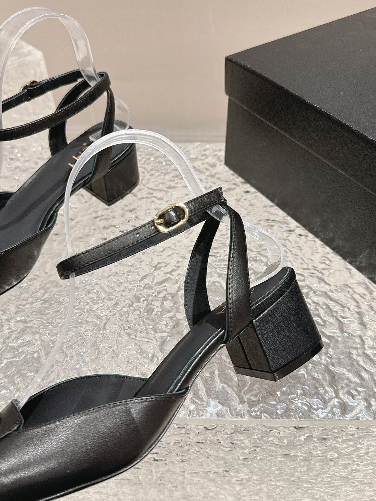 slingbacks 60 black lambskin