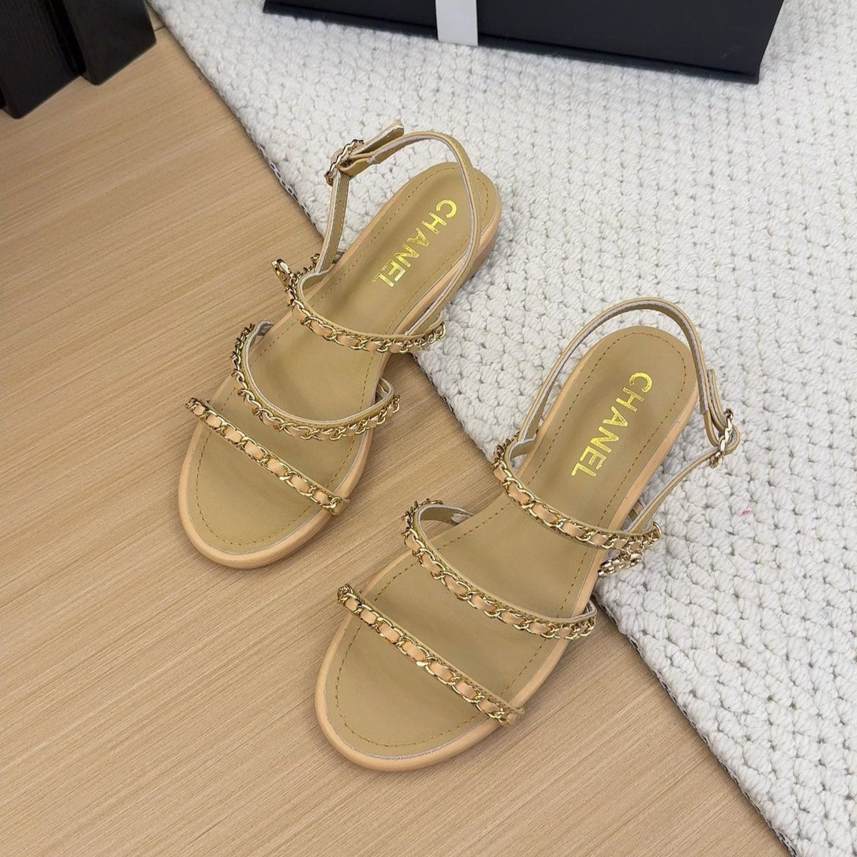 CC 25S Sandal Three Leather Strap Calfskin
