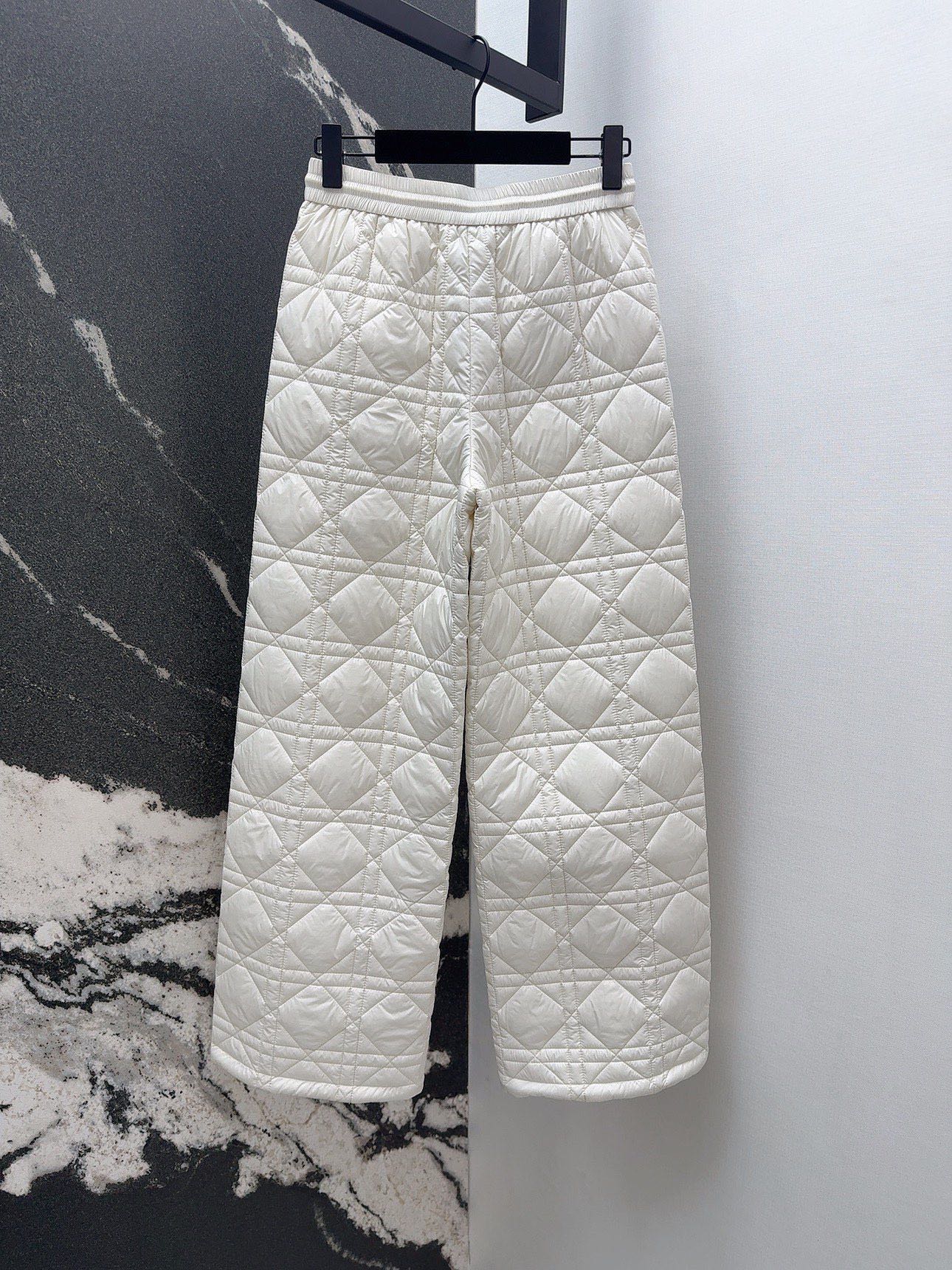 CD 25 Plaid Quilted Clothing Set White Polyester