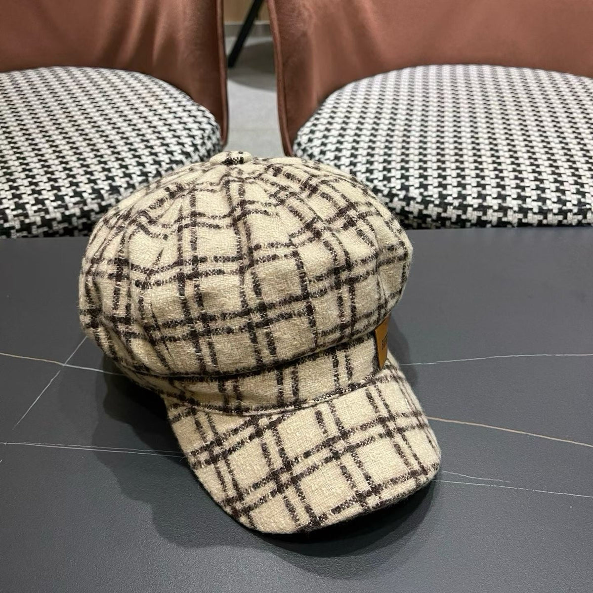 Burberry 2026 Beret Hat Tweed 565915