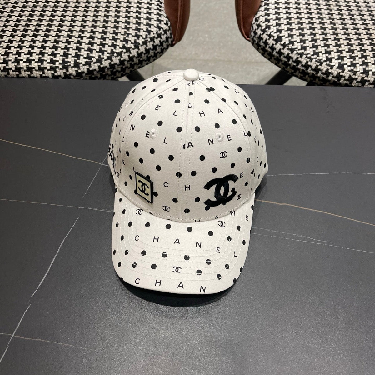 Chanel 2026 Polka Dot Baseball Cap 566030