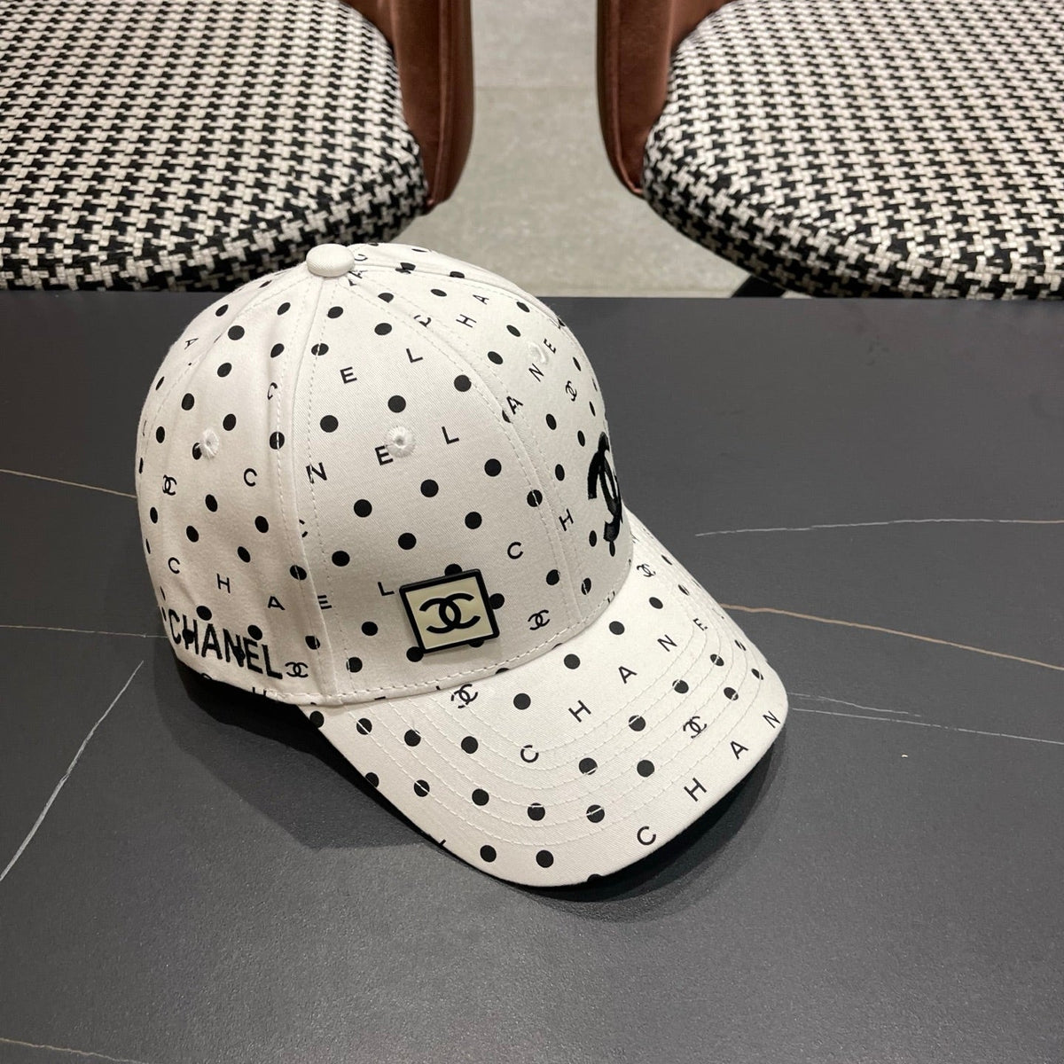 Chanel 2026 Polka Dot Baseball Cap 566030