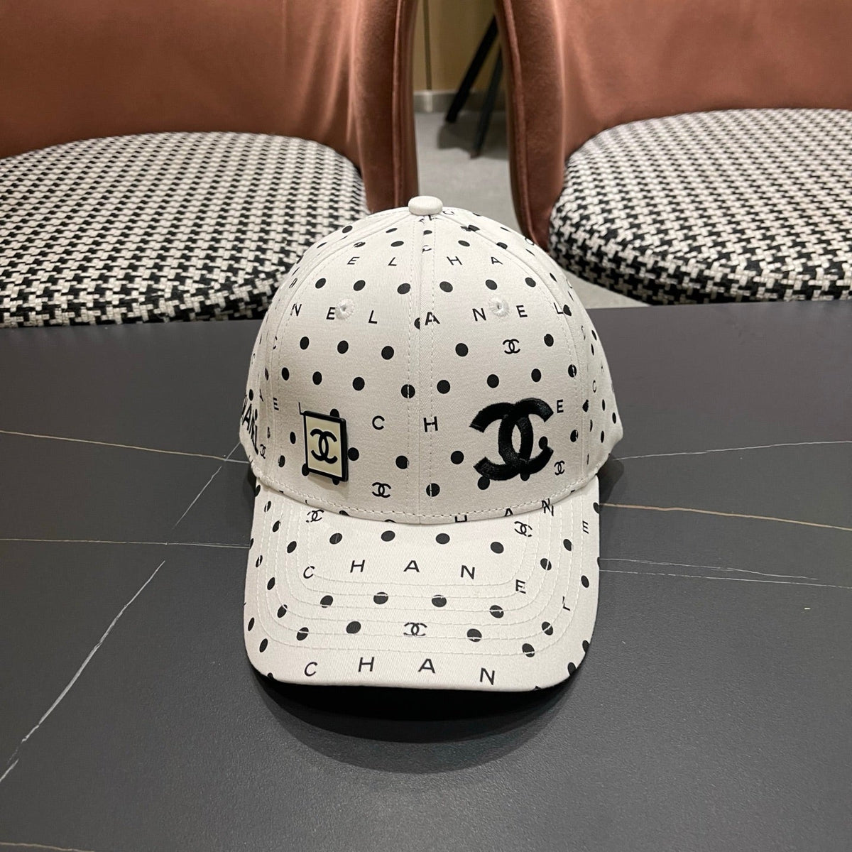 Chanel 2026 Polka Dot Baseball Cap 566030