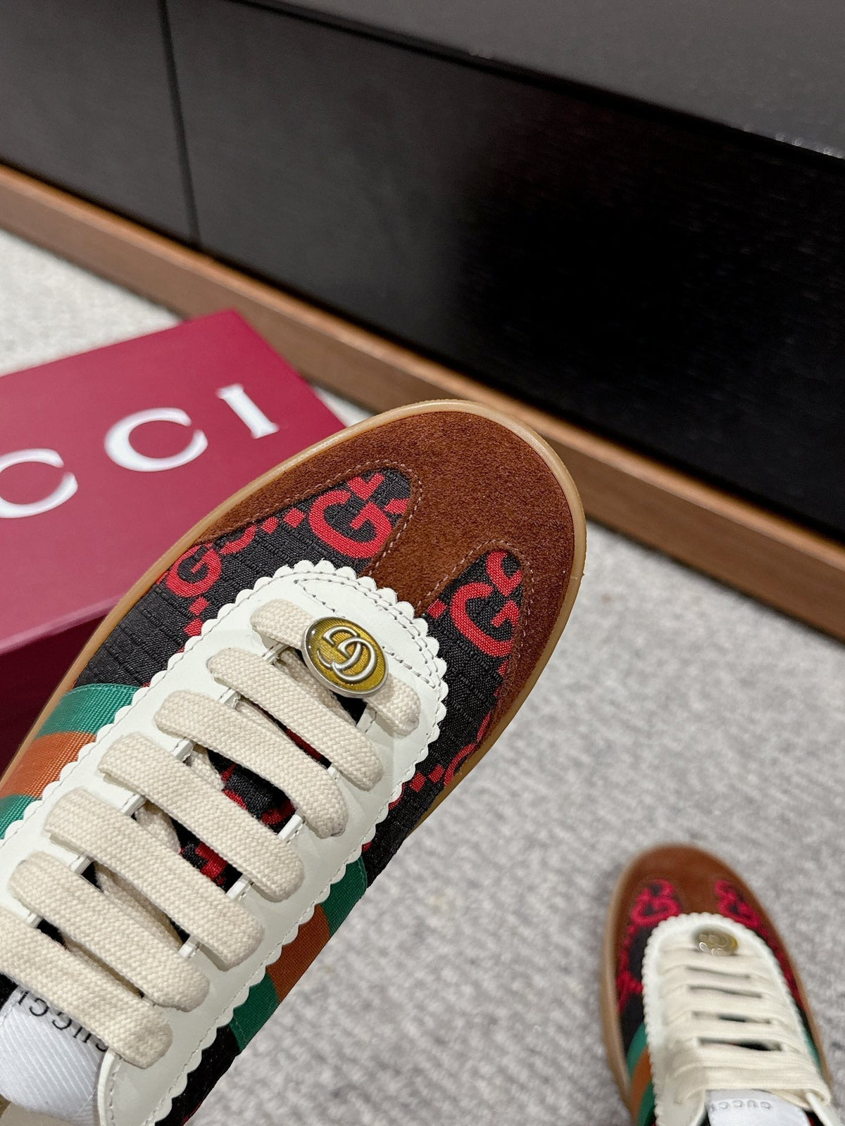 GG & ADIDAS SNEAKER BROWN FABRIC