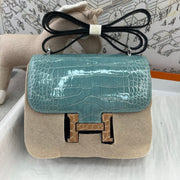 High-end Hermes 2026 Constance Bag 19cm Glossy Crocodile Leather