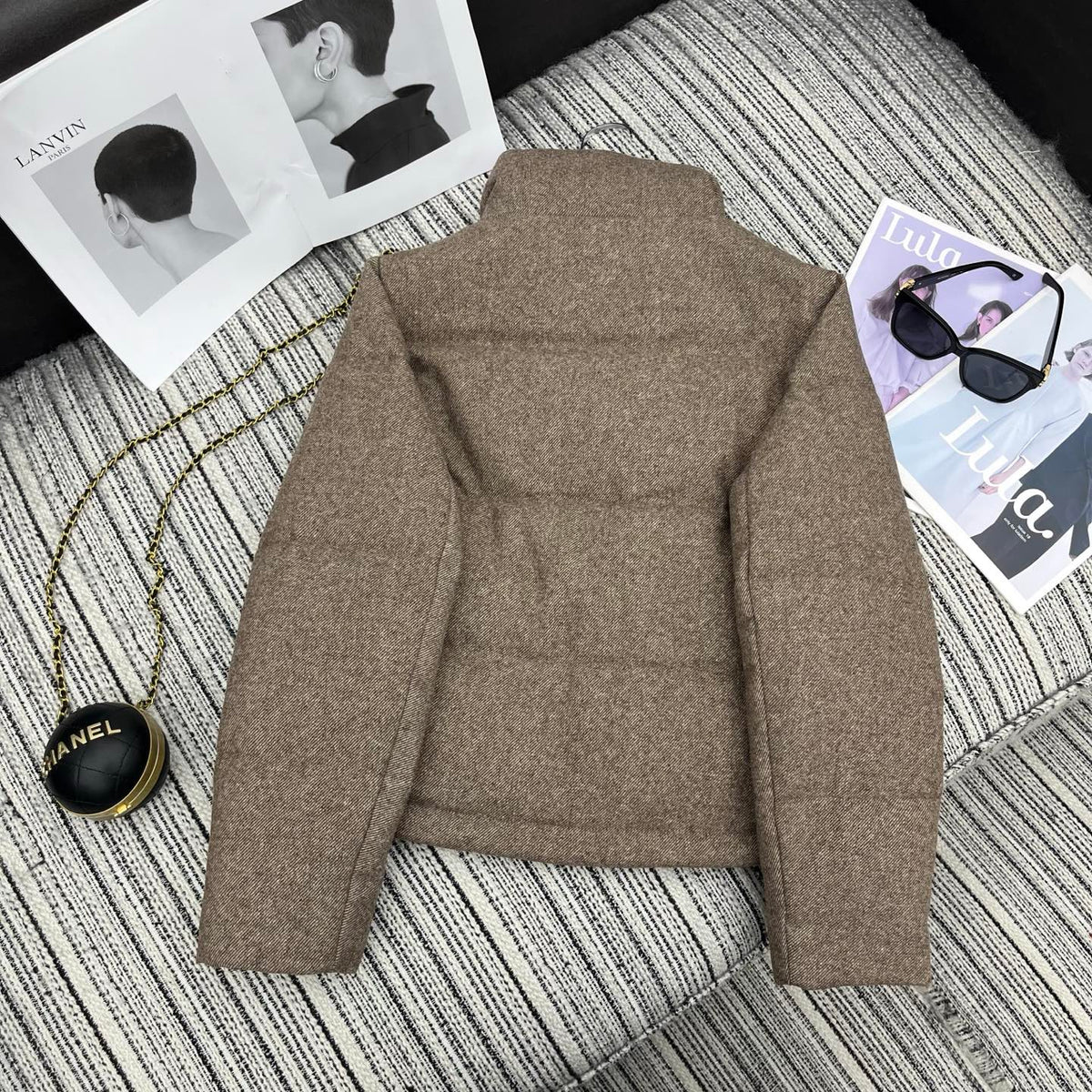 LP 25 Jacket Light Brown Wool Fabric Down 308190